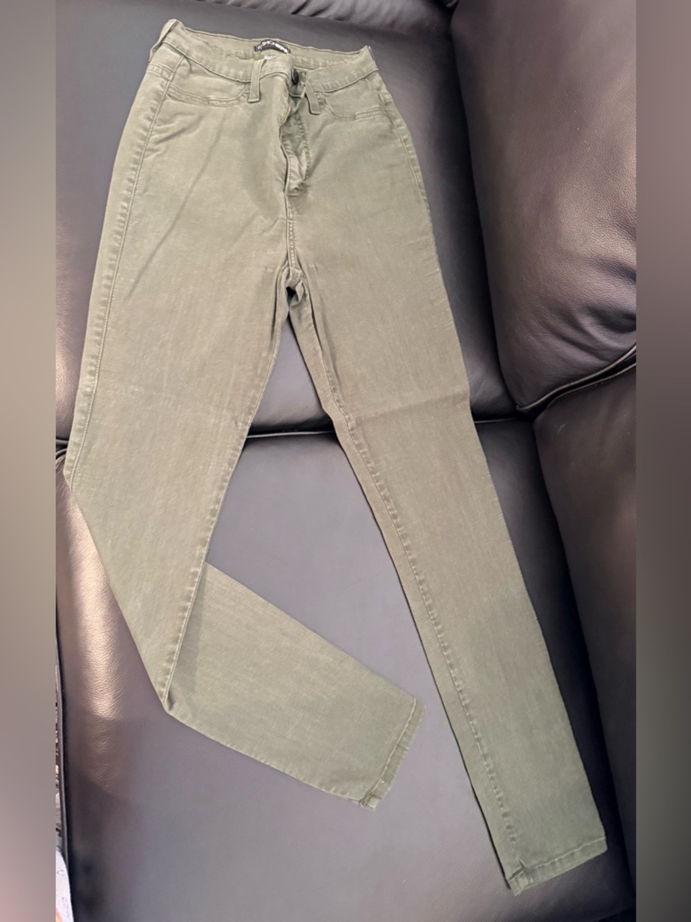 Fashion Nova Slim High-Rise Women's Jeans - Olive Green